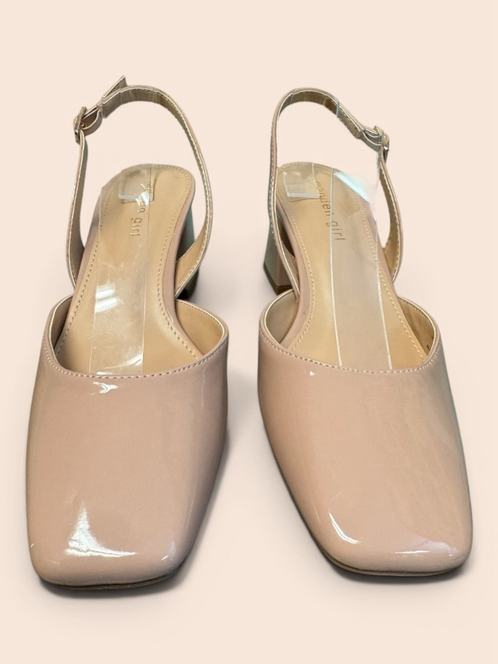 Madden Girl Novvaa Slingback Back Block Heel Blush Patent Size 7 - Picture 10 of 16